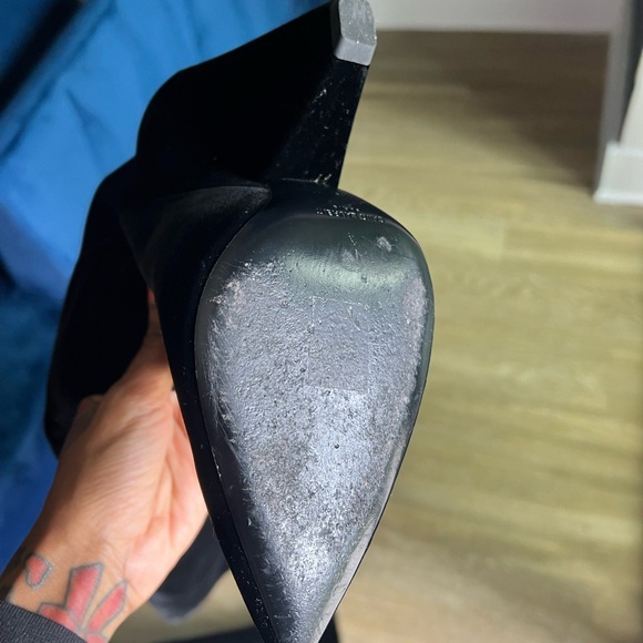 YSL SUEDE KNEE LENGTH BOOTS - Picture 8 of 8